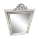 Putty gray wood mirror