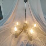 5-branched chandelier by Sciolari, Italy, space age, 1970