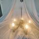 5-branched chandelier by Sciolari, Italy, space age, 1970