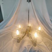 5-branched chandelier by Sciolari, Italy, space age, 1970