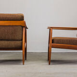 Ensemble de salon en teck danois de Walter Knoll, années 1960