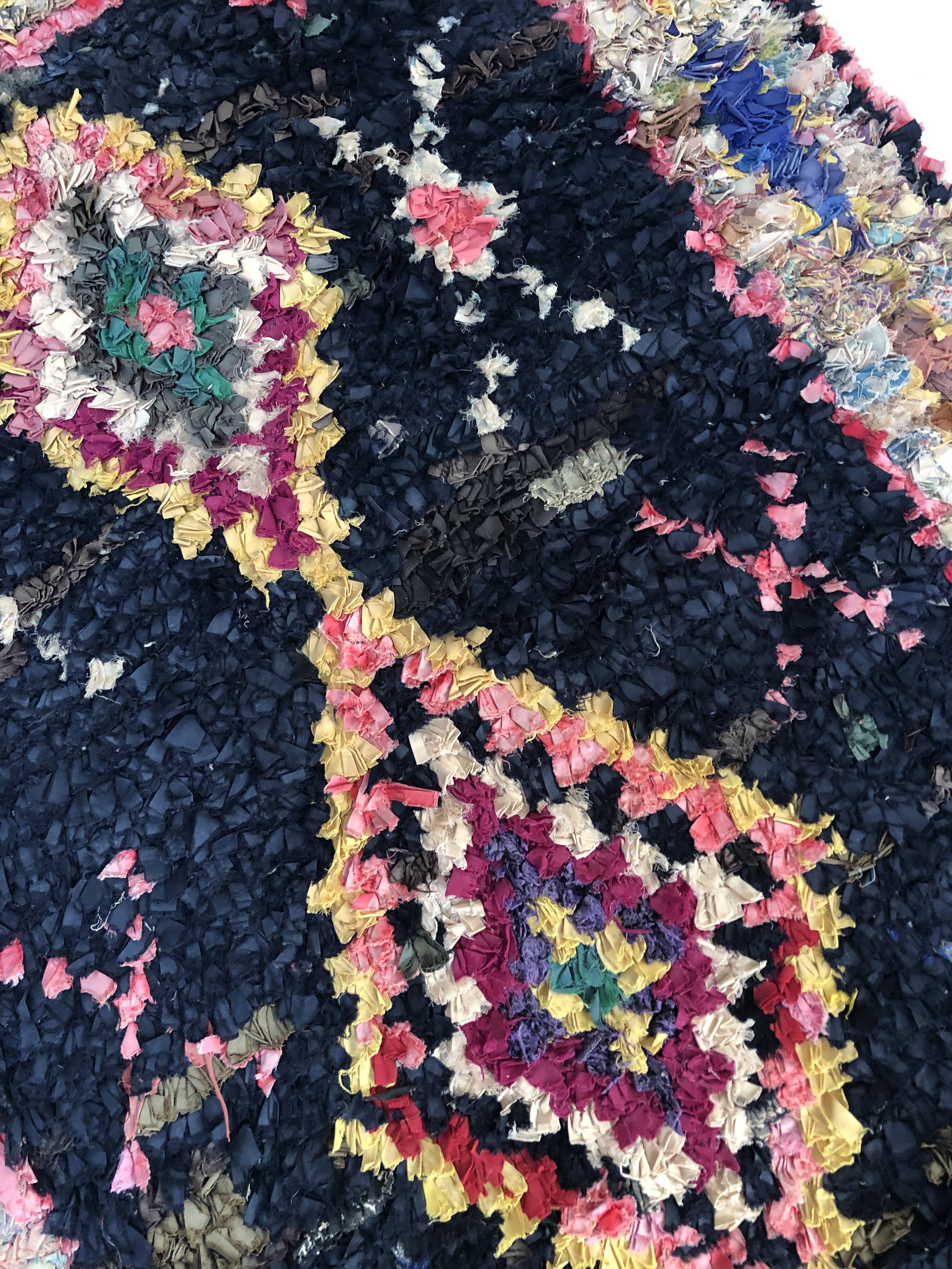 Moroccan Berber carpet Old Boucherouite 2,31x1.11m