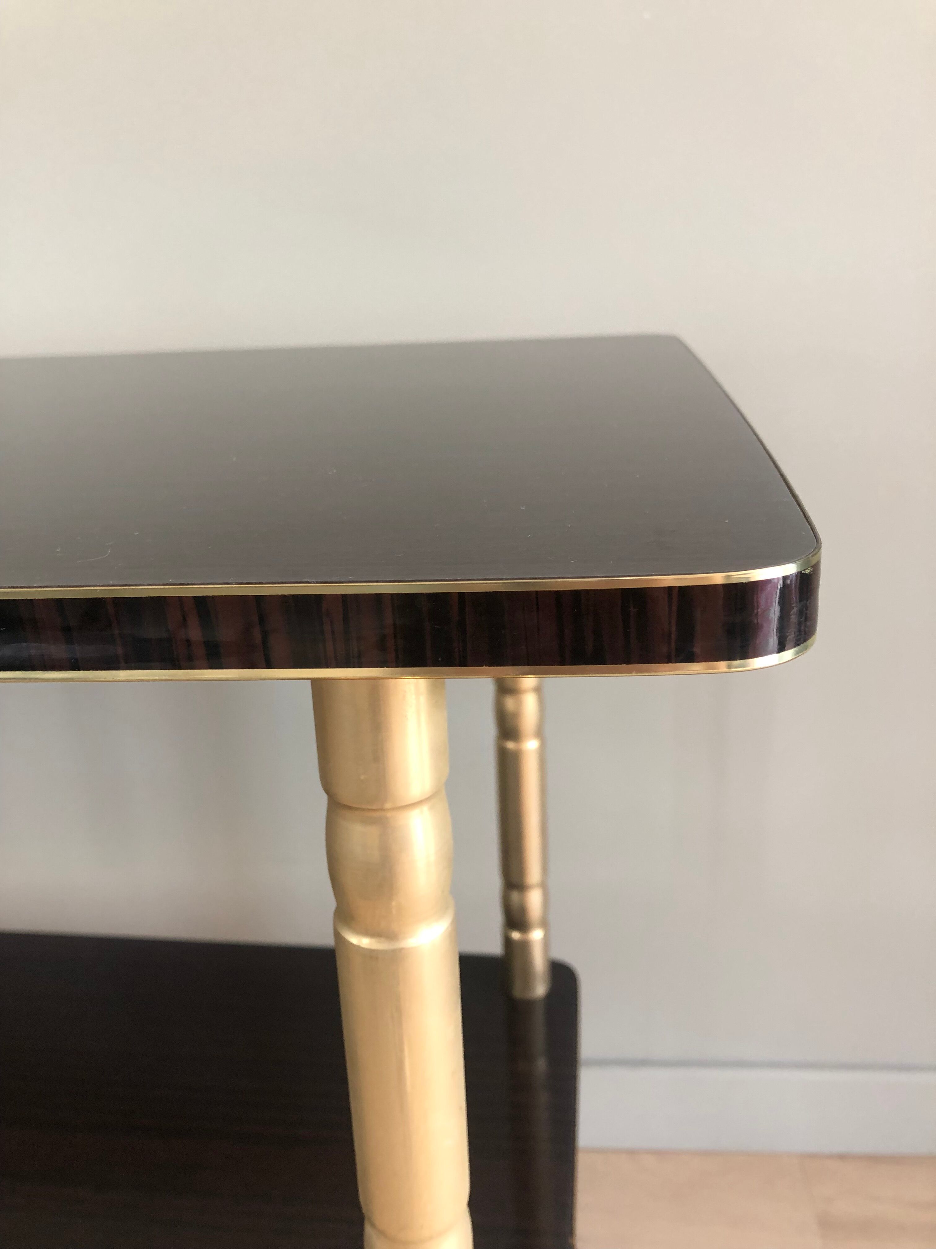Vintage service table in Formica with wheels