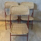 Set of 3 rattan chairs
