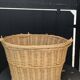 Panier a velo en rotin, osier tresse, avec anse et crochets, vintage
