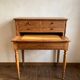 Antique Louis Philippe style desk with a 19th-century tier - 6 drawers - extendable leather top.