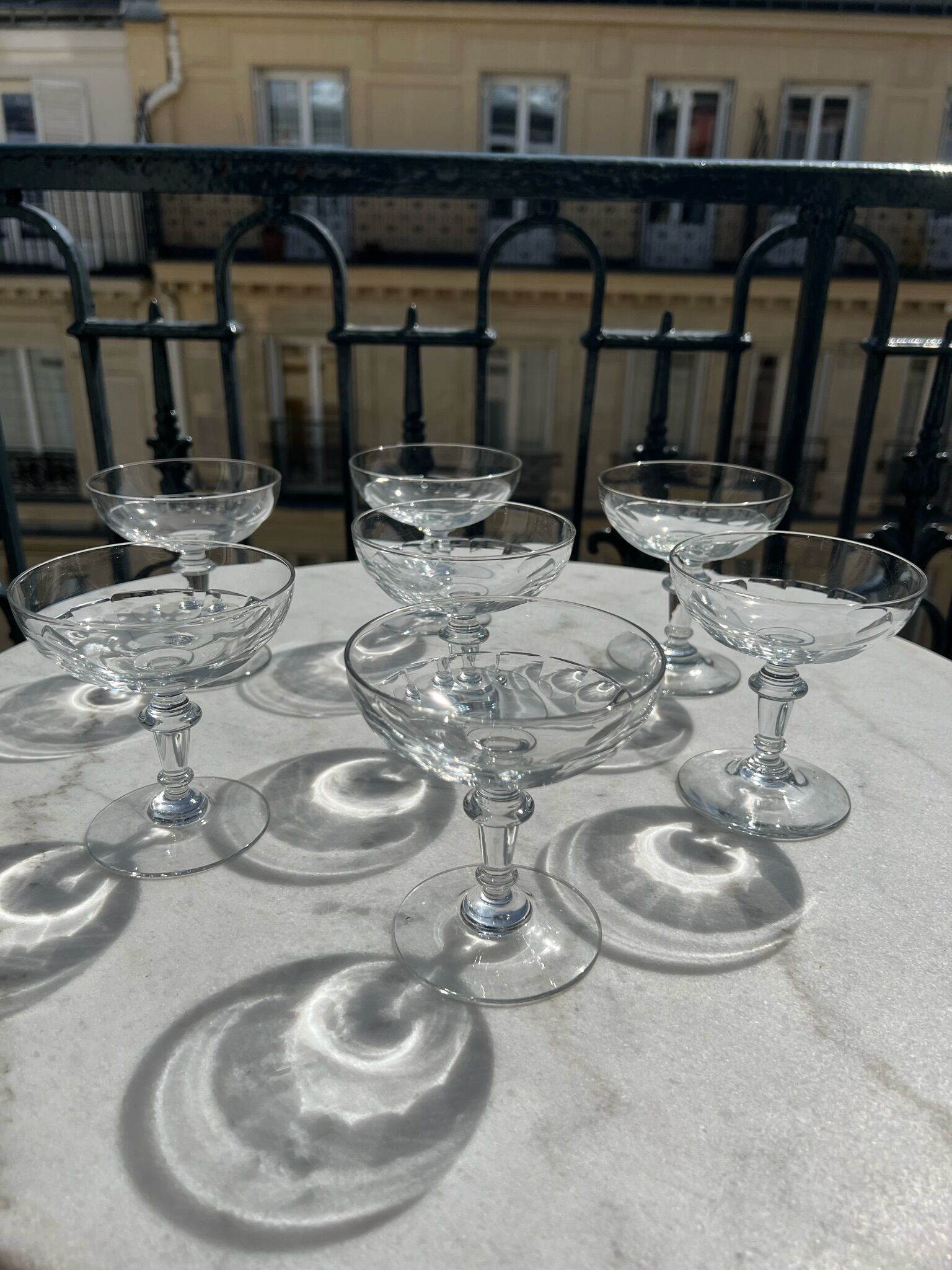 7 coupes de champagne