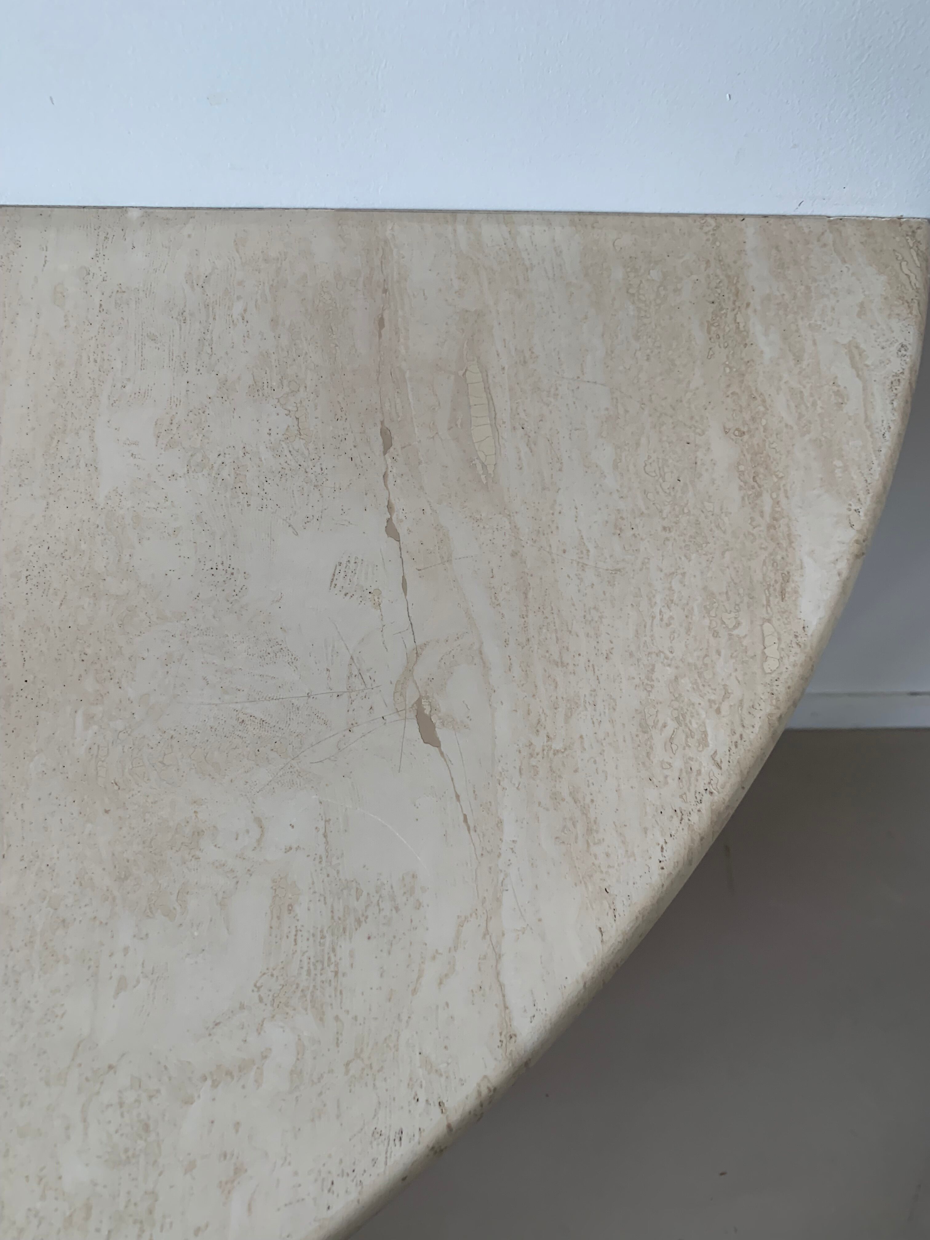 Travertine console in the 70s
