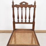 Chaises cannées, style Louis XIII