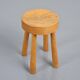 Solid pine stool, Charlotte Perriand 1960s