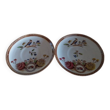 Polychrome Art Nouveau decorative saucer