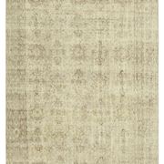 Handwoven antique anatolian beige carpet 200 cm x 284 cm