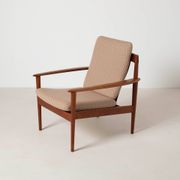 Danish teak armchair by Grete Jalk for Poul Jeppesen, 1960s
