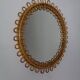 Small Filigree Italian Bamboo Mirror, 1950s