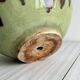 Large multicolored handmade ceramic plant pot