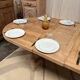 Solid oak farmhouse table with extensions