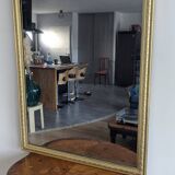 Large gilded wooden mirror 78 x 96 cm