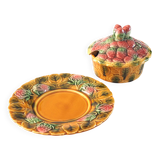 Strawberry slip sugar bowl candy box