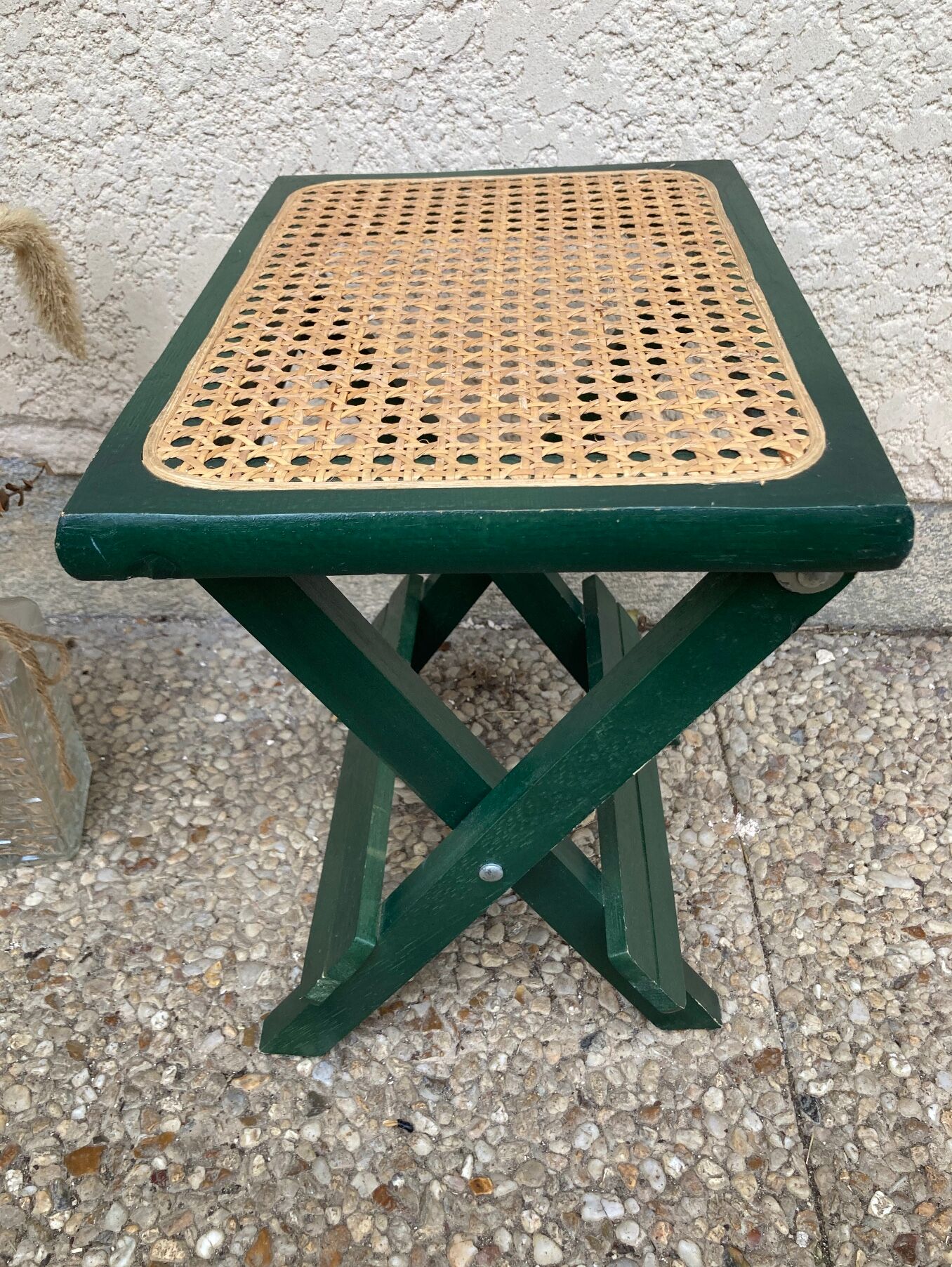 Folding stool in vintage canning