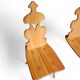 Vintage mid-century brutalist style design Tiroler chair set of 4