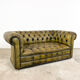 Old vintage leather chesterfield sofa
