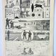Old engraving 1898, Shooting, sport, rifle, hunting, target • Original and vintage lithograph