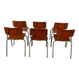 Set of 6 stackable school chairs
