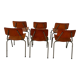 Set of 6 stackable school chairs
