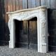 Louis xv style fireplace in carrara marble, circa 1980