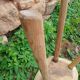 Antique stool in raw wood