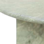 Table d'appoint ronde en marbre, table à plantes sur roulettes, années 1970