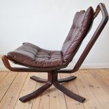 Mid-century low-back danish falcon chair, sigurd ressell 1970s