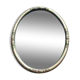 Miroir ovale fleurs sculptées doré