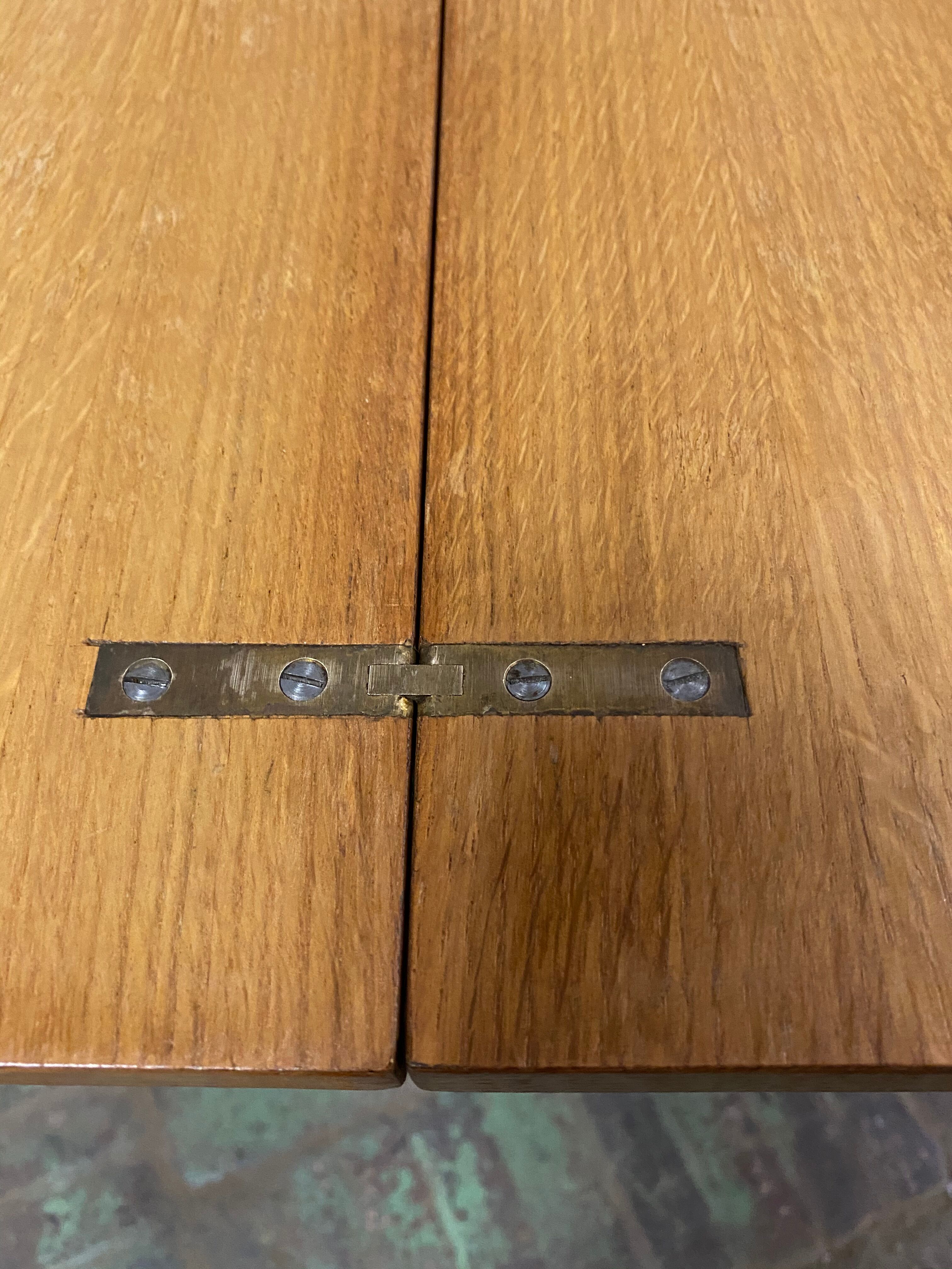 Vintage table oak feet compass