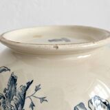 Soupière ancienne en terre de fer « Tulipes » Gien