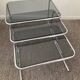 Series Of 3 pull-out tables "Harrow" for Meurop of the 70s