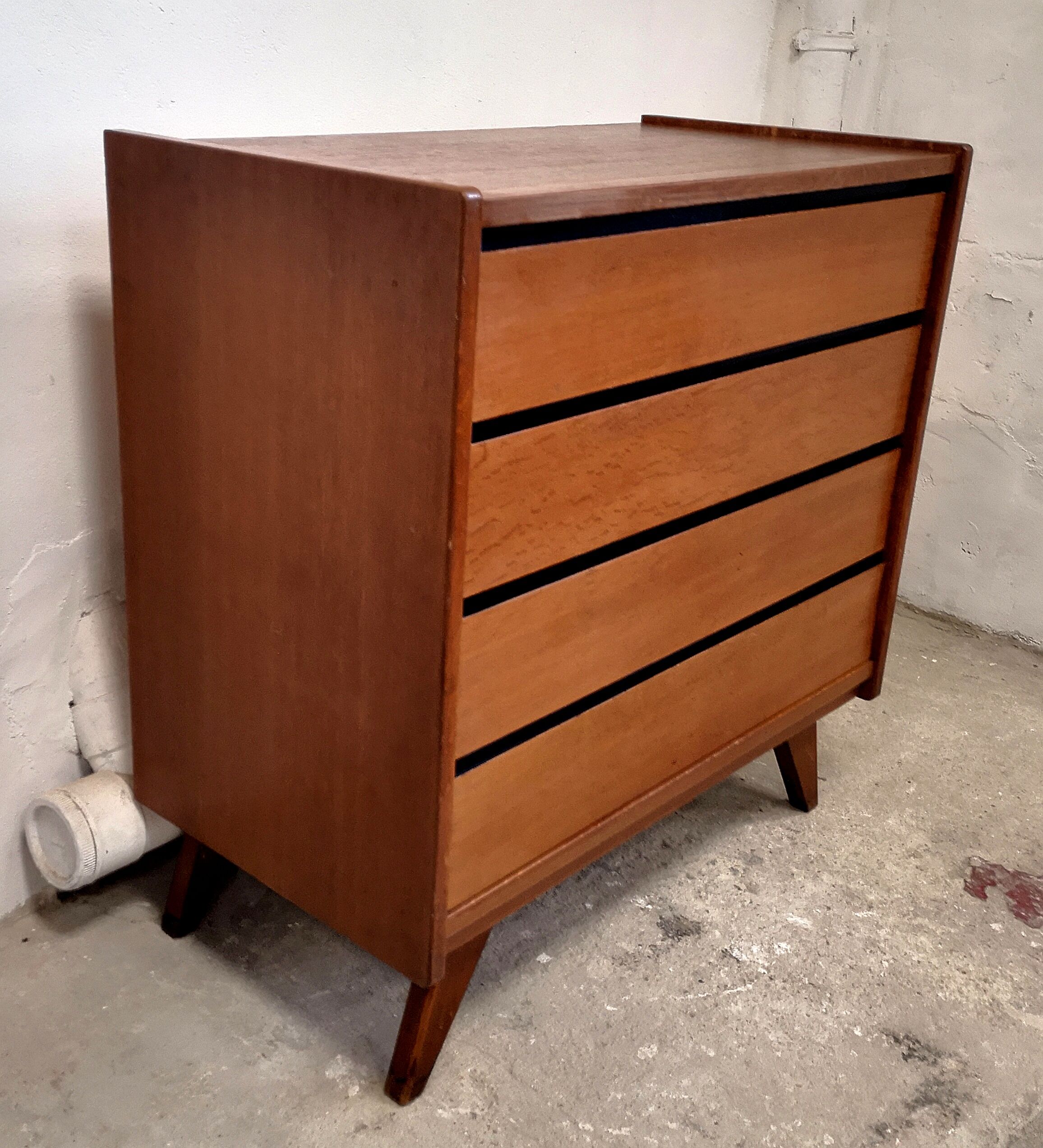 Chest of drawers vintage foot compass 1950