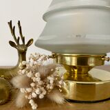 Vintage globe table lamp in frosted glass