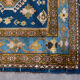 Oriental carpet 152 x 110 cm Blue background Handmade XXth