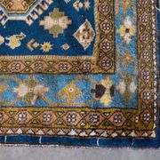 Oriental carpet 152 x 110 cm Blue background Handmade XXth