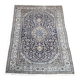 Grand tapis Nain bleu tufté main