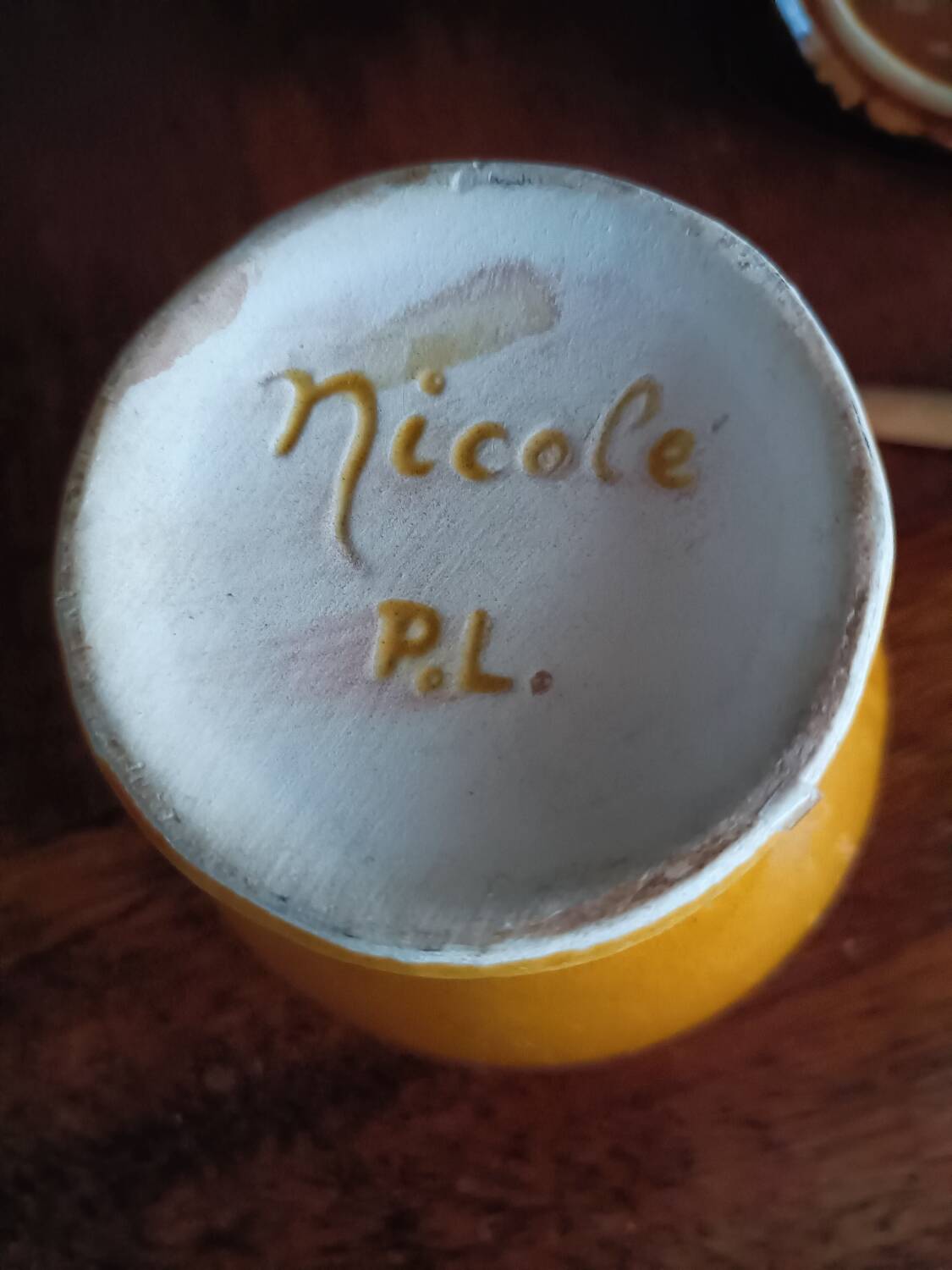 Provencal jug-style mustard pot