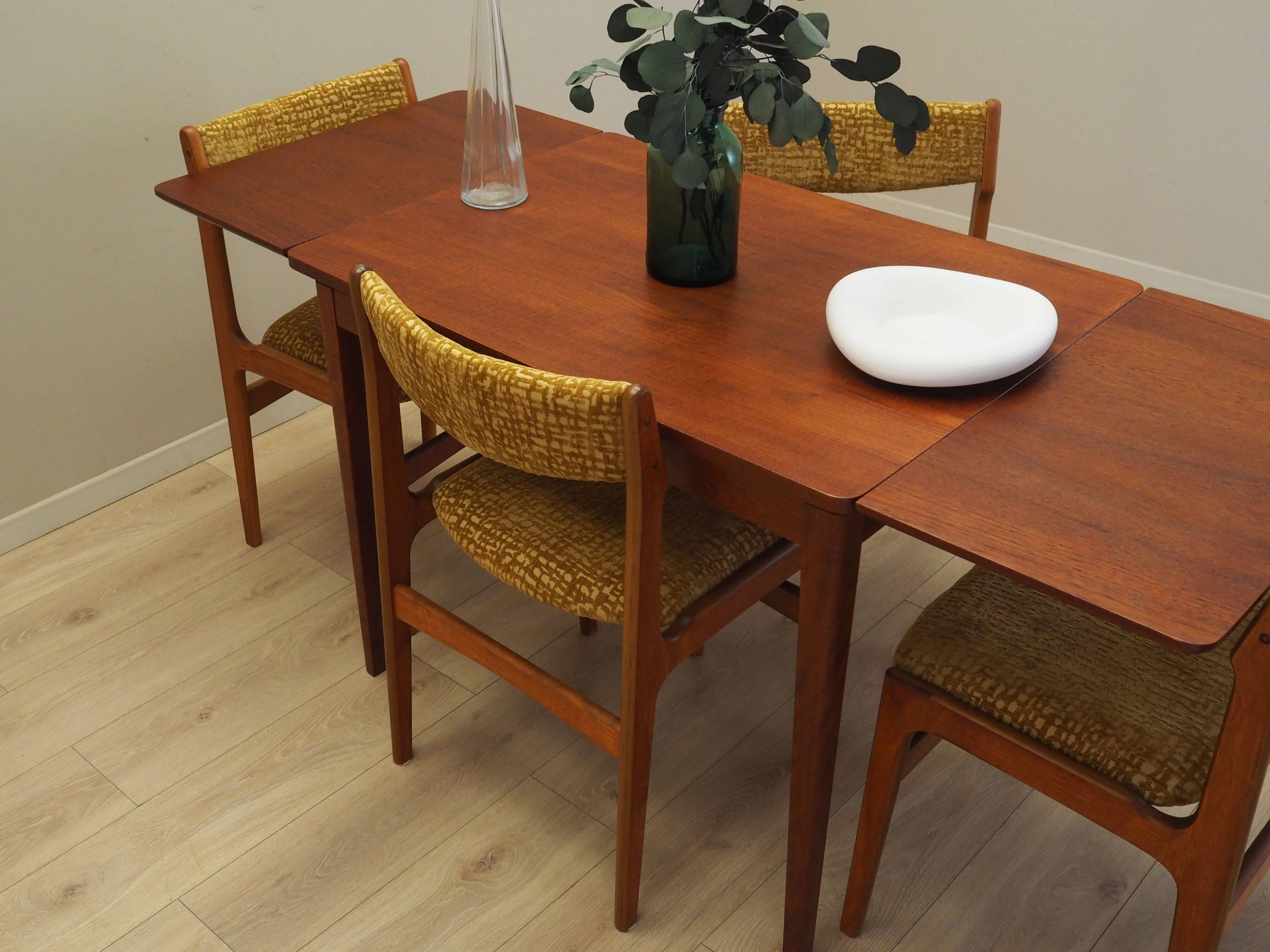 Set of six teak chairs, Danish design, 1970s, production: Denmark