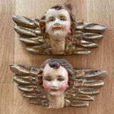 Ancient angels in painted wood