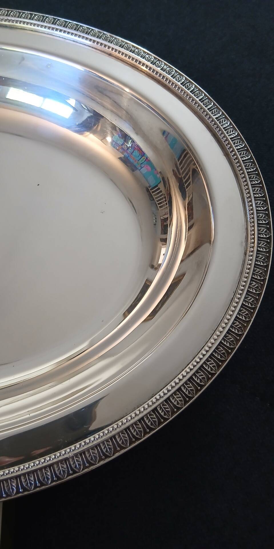 Christofle Malmaison oval serving platter silver-plated metal