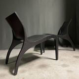 A pair Minimalist bent plywood lounge chairs