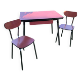 Red formica table