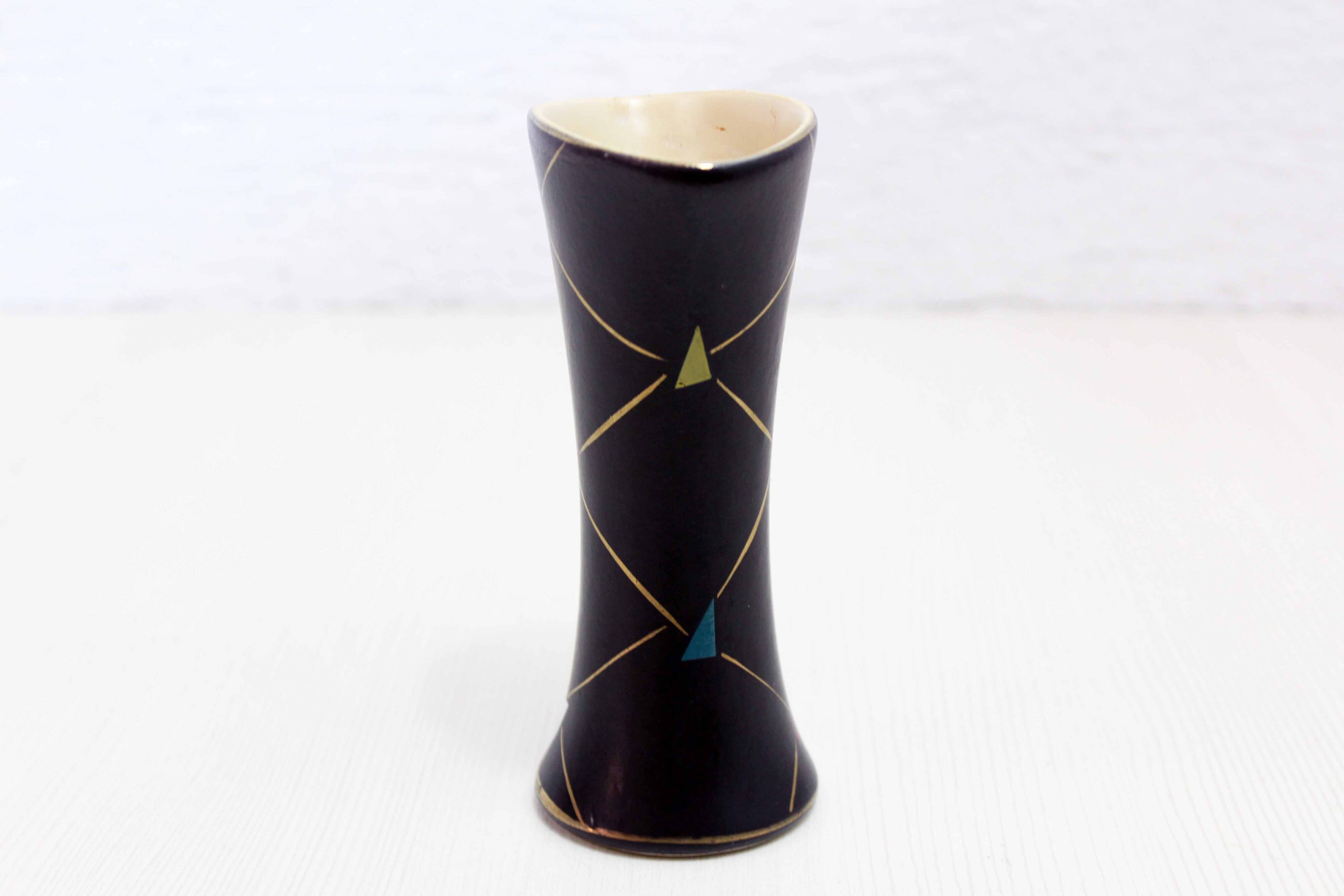 Vintage vase with geometric decorations 1970