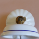 White porcelain wall lamp with blue border