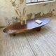 Table basse années 50 plateau bois exotique XXL
